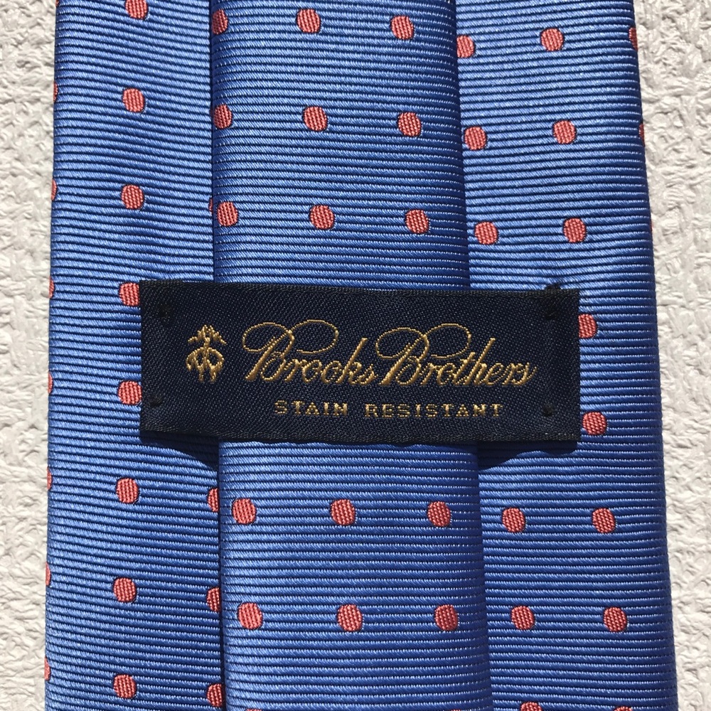 Brooks Brothers Blue with Red Polka Dots Tie